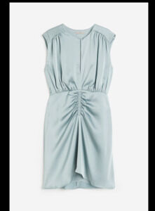 H&M Draped Satin Dress